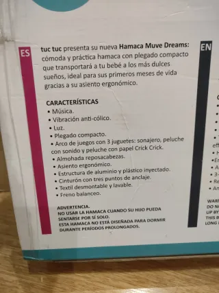 Hamaca Musical Tuc Tuc Muve Dreams