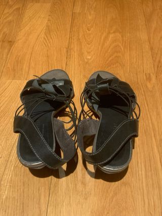 Sandalias Hispanitas Talla 38 Negras Plata