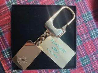 Portachiavi vintage anni 80 placcato oro