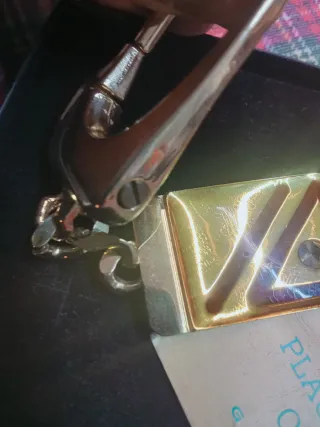 Portachiavi vintage anni 80 placcato oro