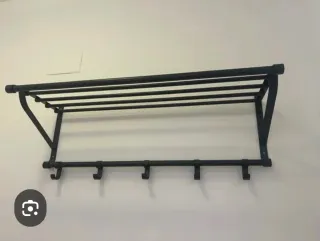 2 Percheros de pared metálicos negros
