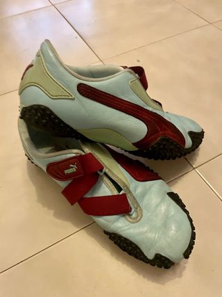 Zapatillas vintage mujer Puma Bicolor Azul y Rojo