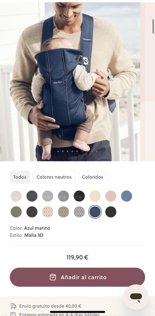 Mochila de porteo BabyBjörn Azul Marino