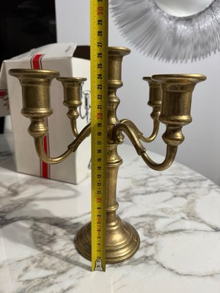 Coppia di Candelabri a 5 luci in ottone