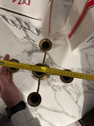 Coppia di Candelabri a 5 luci in ottone