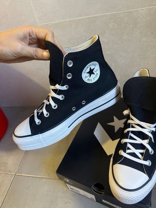 Converse plataforma negras