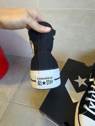 Converse plataforma negras