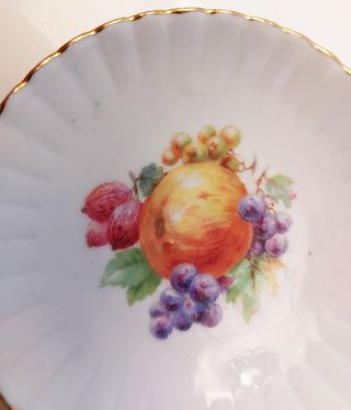 7 Platos Santa Clara Vigo Mah 1950 oro de postre