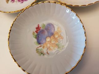 7 Platos Santa Clara Vigo Mah 1950 oro de postre