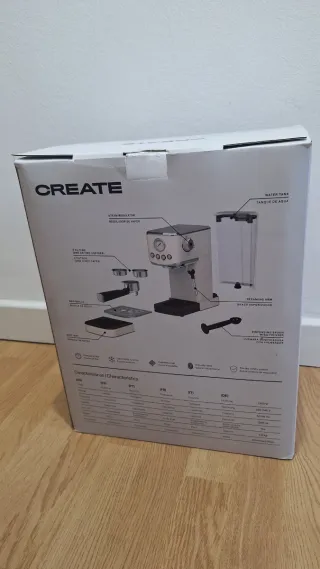 Cafetera Espresso Create Beige