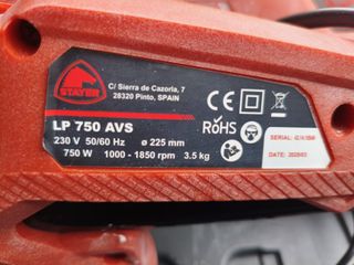 Lijadora de pared STEYER LP 750 AVS