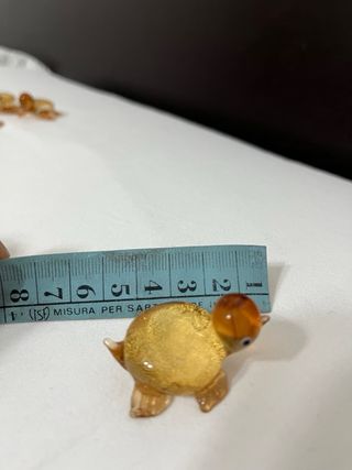 Set 8 Tartarughe Vetro Dorate