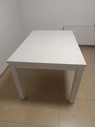 Mesa de comedor blanca 130x90x75