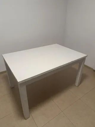 Mesa de comedor blanca 130x90x75