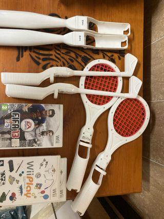Accesorios Wii: Tenis, Golf, Bate, Wii Play