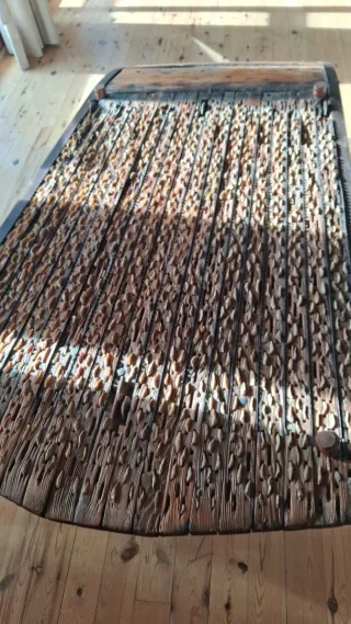 Mesa Trillo Restaurada Madera y Metal