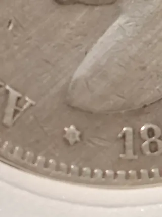 España 5 Pesetas plata Alfonso XIII 1888 - *88