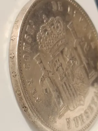 España 5 Pesetas plata Alfonso XIII 1888 - *88