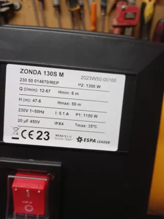 Bomba de agua ESPA ZONDA 130S M