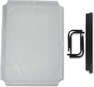 Cama elevada para perros gris