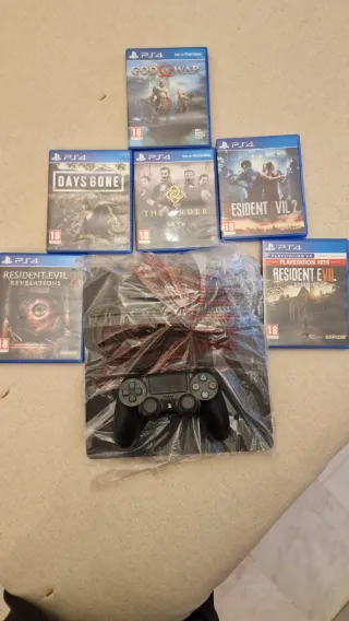 PS4 Slim 1TB + 6 Juegos "MUY POCO USO"