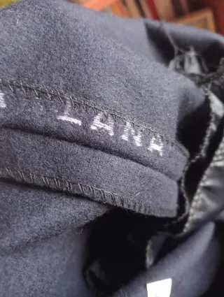 Gonna taglia comoda in lana blu