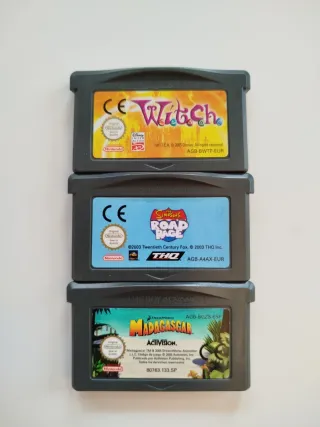 3 Juegos GBA: Witch, Simpsons, Madagascar