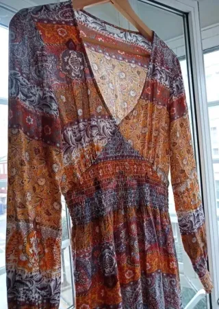 Vestido boho estampado