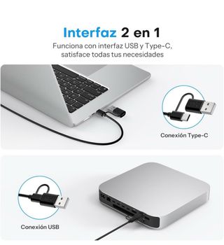 Teclado OMOTON Gris Cable Dual USB-C