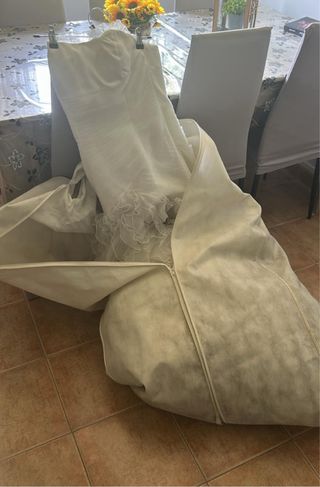 Vestido de Novia Blanco Roto Talla 36.