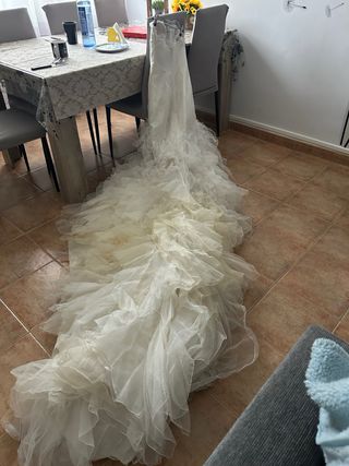 Vestido de Novia Blanco Roto Talla 36.