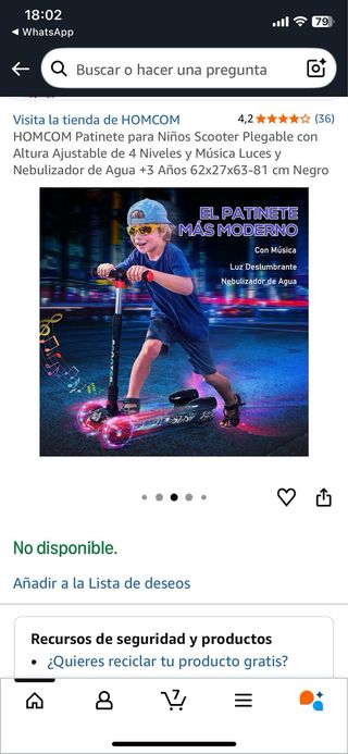 Patinete Scooter Plegable 3 Ruedas