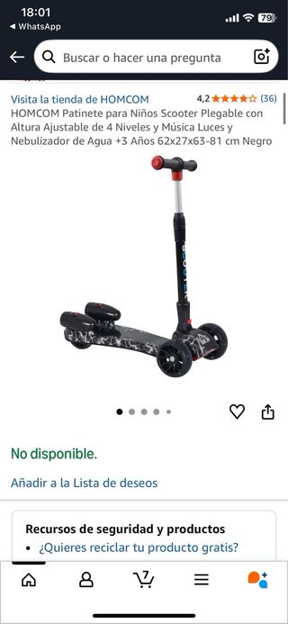 Patinete Scooter Plegable 3 Ruedas