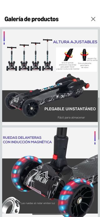 Patinete Scooter Plegable 3 Ruedas