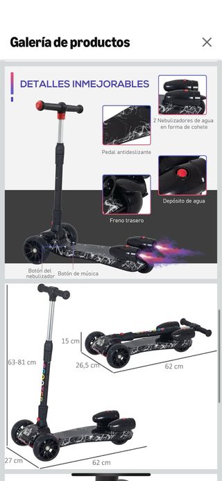 Patinete Scooter Plegable 3 Ruedas