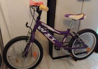 Bicicleta infantil morada 14 pulgadas