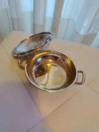 Formaggiera/zuccheriera placcata argento