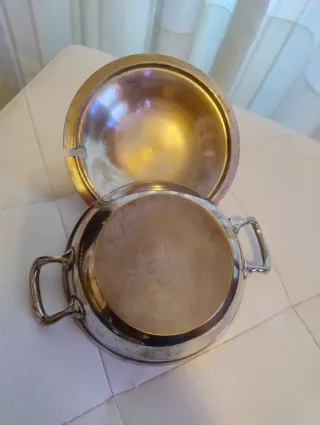 Formaggiera/zuccheriera placcata argento