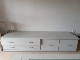 Mueble TV comedor beige/gris