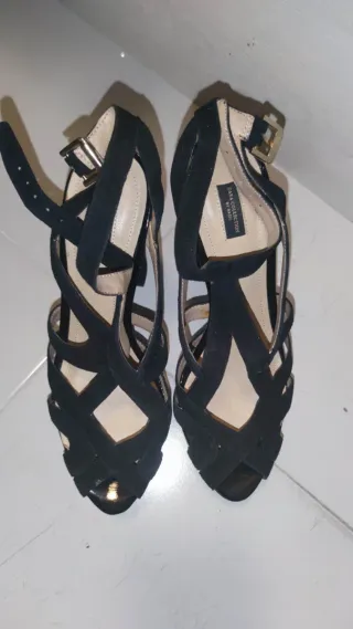 Zapatos de tacón negros zara collection