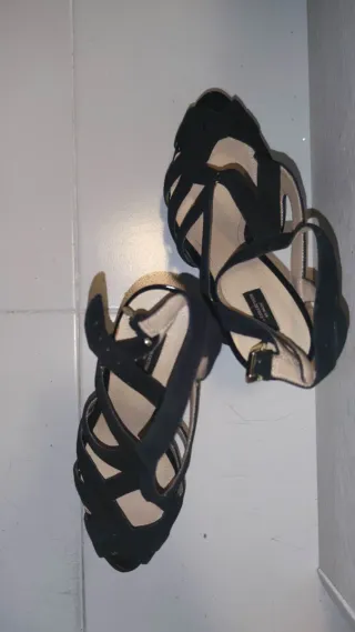 Zapatos de tacón negros zara collection