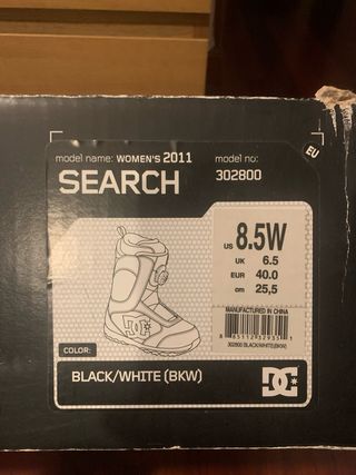 Botas de Snowboard DC Search Mujer 40