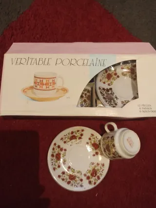 Juego de café porcelana china Veritable,café sólo.