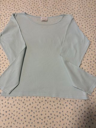 Camiseta Etam manga larga azul talla S