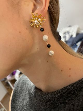 Pendientes Vintage Perlas Reales Oro