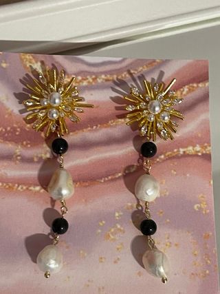 Pendientes Vintage Perlas Reales Oro