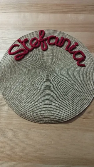 Tovaglietta con nome fatto a mano