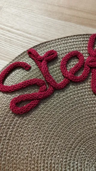 Tovaglietta con nome fatto a mano