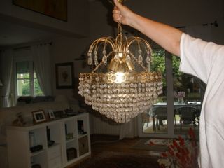 Lámpara Semiesfera Lágrima Cristal Vintage