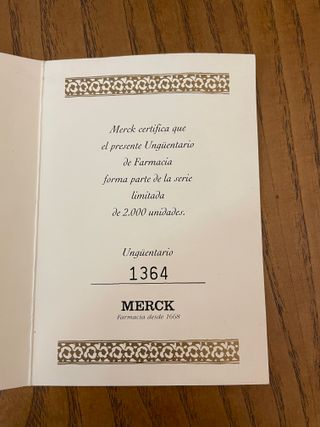 Ungüentario de Farmacia antiguo colección Merck